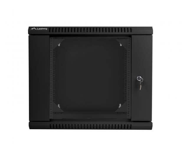 Lanberg Wisząca 19" 9U 600x600mm dwusekcyjna (czarna) - 455648 - zdjęcie 2